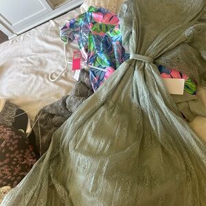 Green Lace Maxi Dress